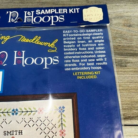 VTG Needles 'N Hoops Stamped Embroidery Cross Stich Kit Family Sampler No 172 - Picture 3 of 6